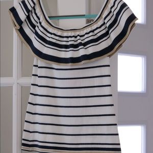 Lilly Pulitzer Off Shoulder Striped Sweater